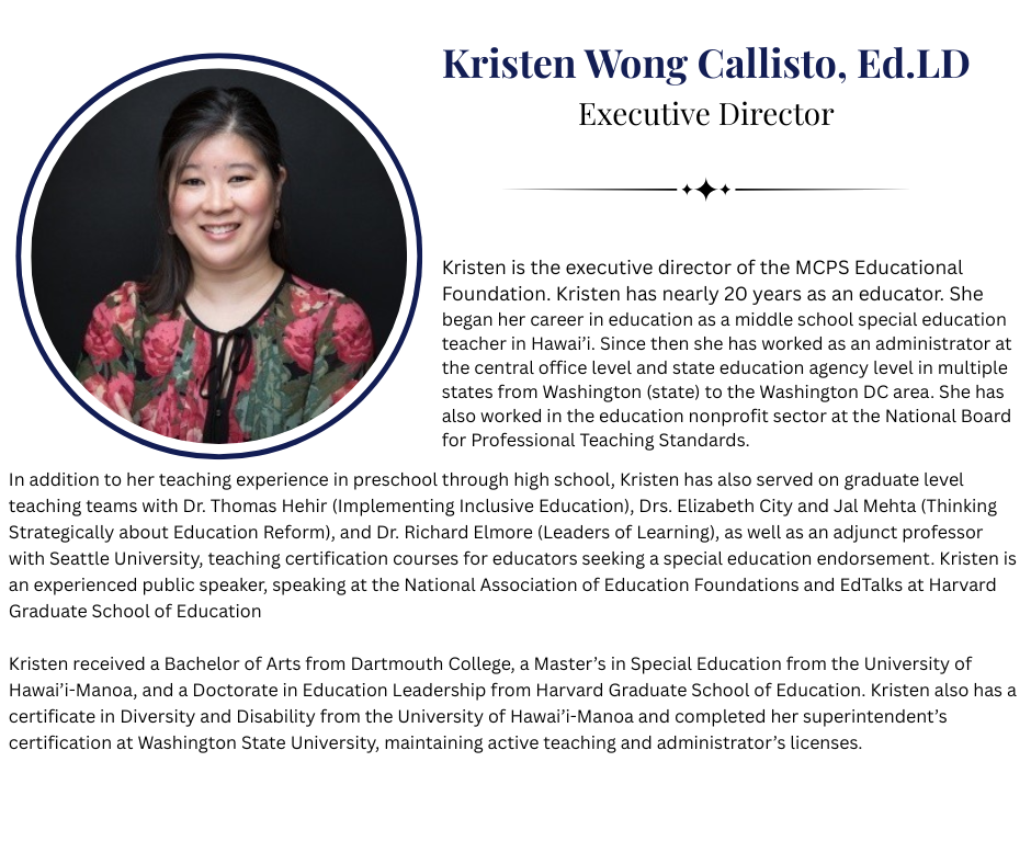 About Kristen Wong Callisto - a headshot and bio